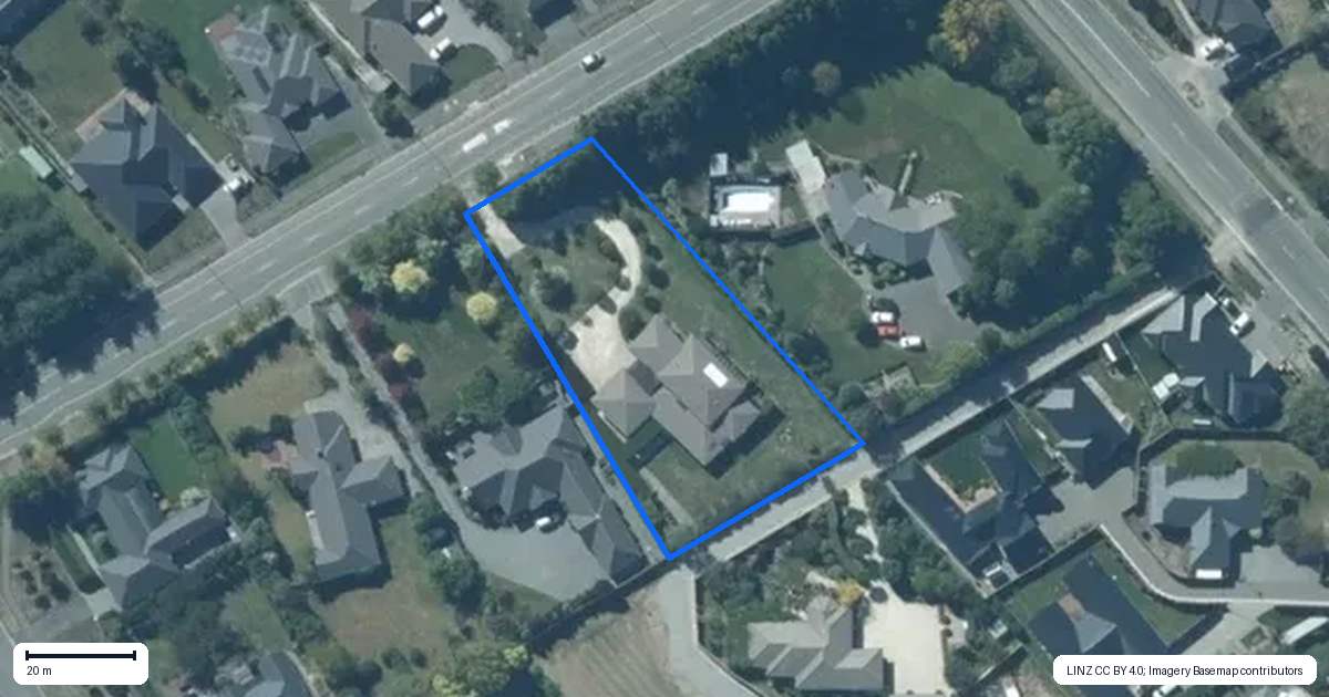 Property context map for 239 Lowes Road, Rolleston