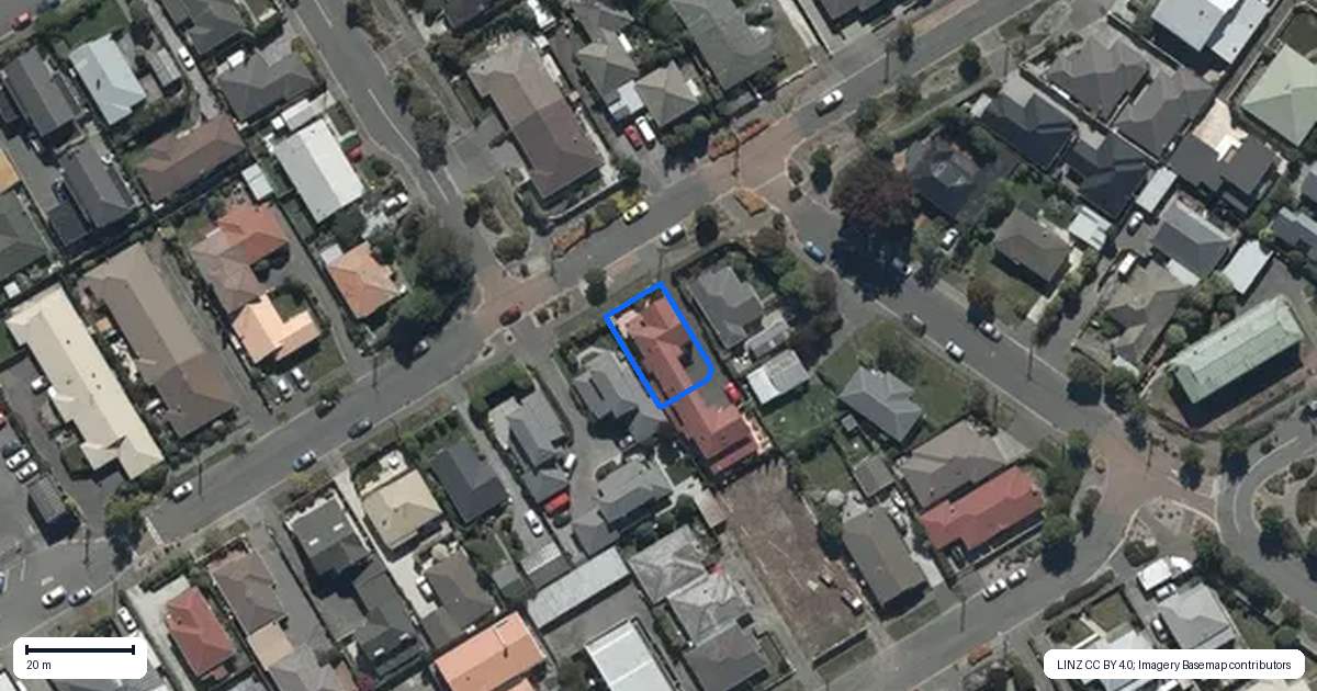 Property context map for 34 Wyndham Street, Papanui, Christchurch