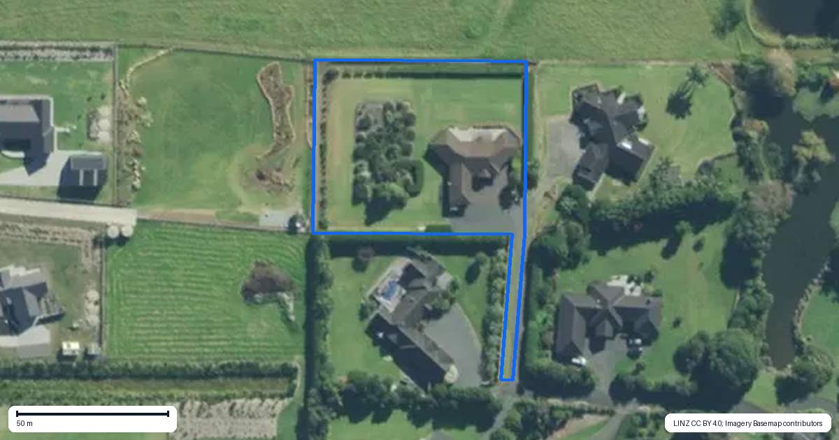 Property context map for 15 Cochrane Drive, Kerikeri