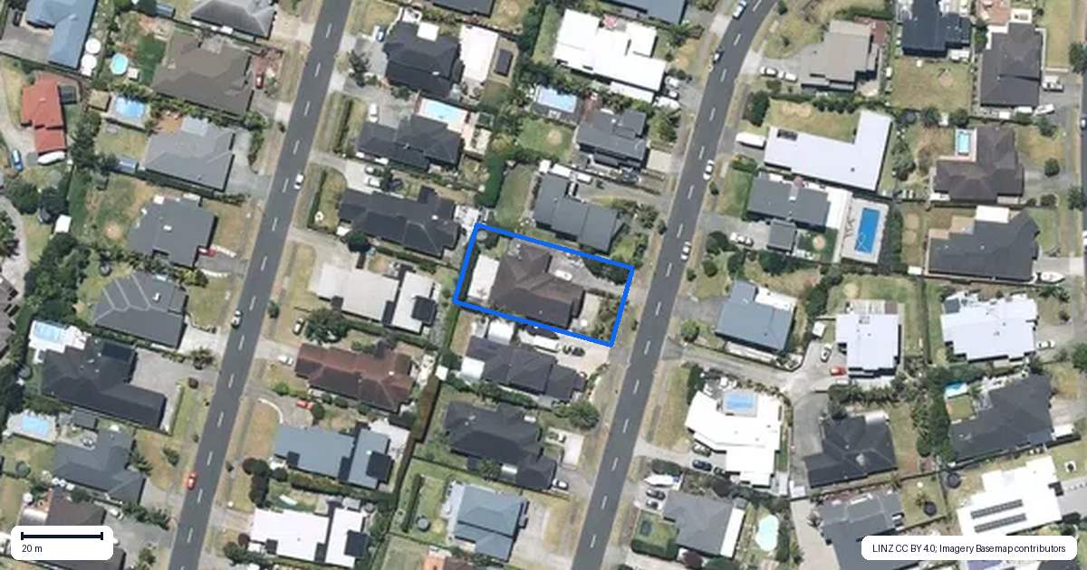 Property context map for 40 Columbia Crescent, Beachlands, Auckland