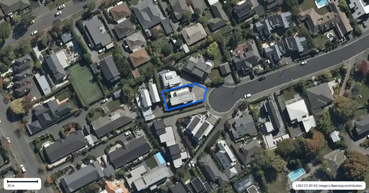 Property context map for 3 Church Lane, Merivale, Christchurch