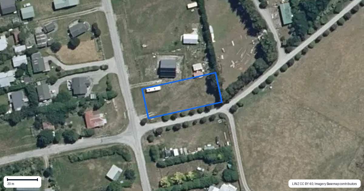 Property context map for 20 Kiwi Street, Makarora, Wanaka