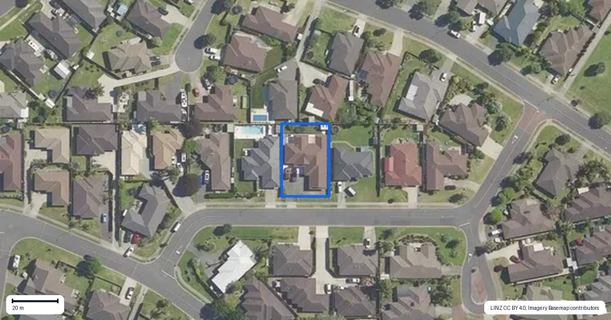 Property context map for 17 Blossom Grove, Papamoa Beach, Papamoa