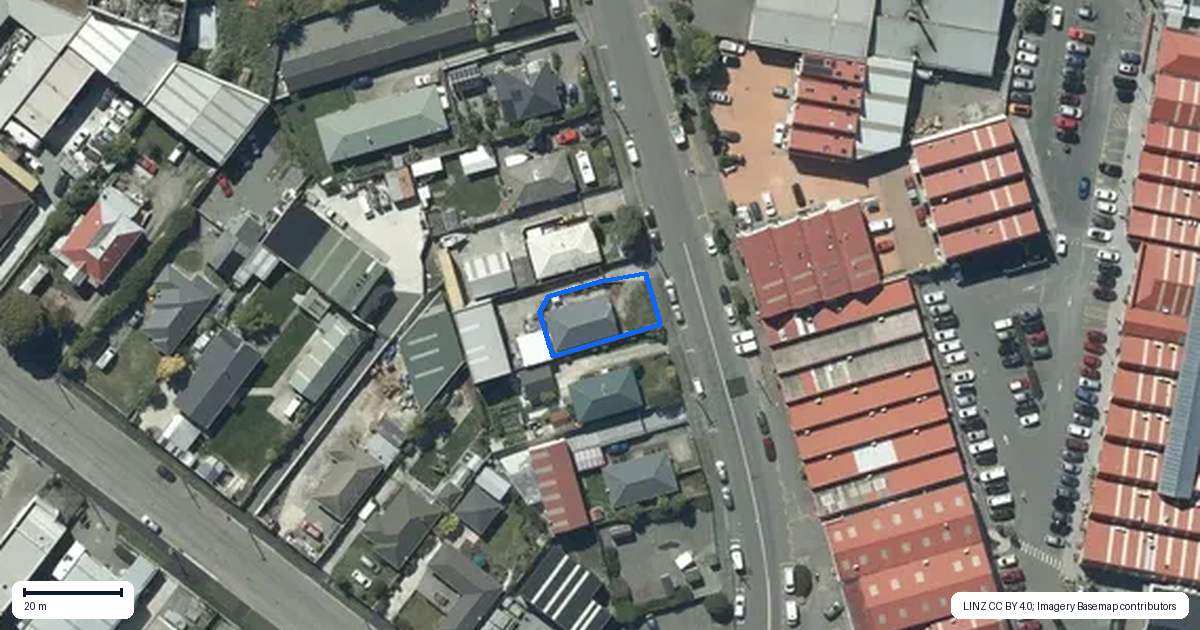 Property context map for 14 Tanner Street, Woolston, Christchurch