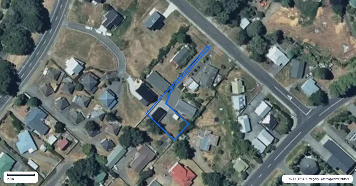Property context map for 18 Lee Street, Ohakune