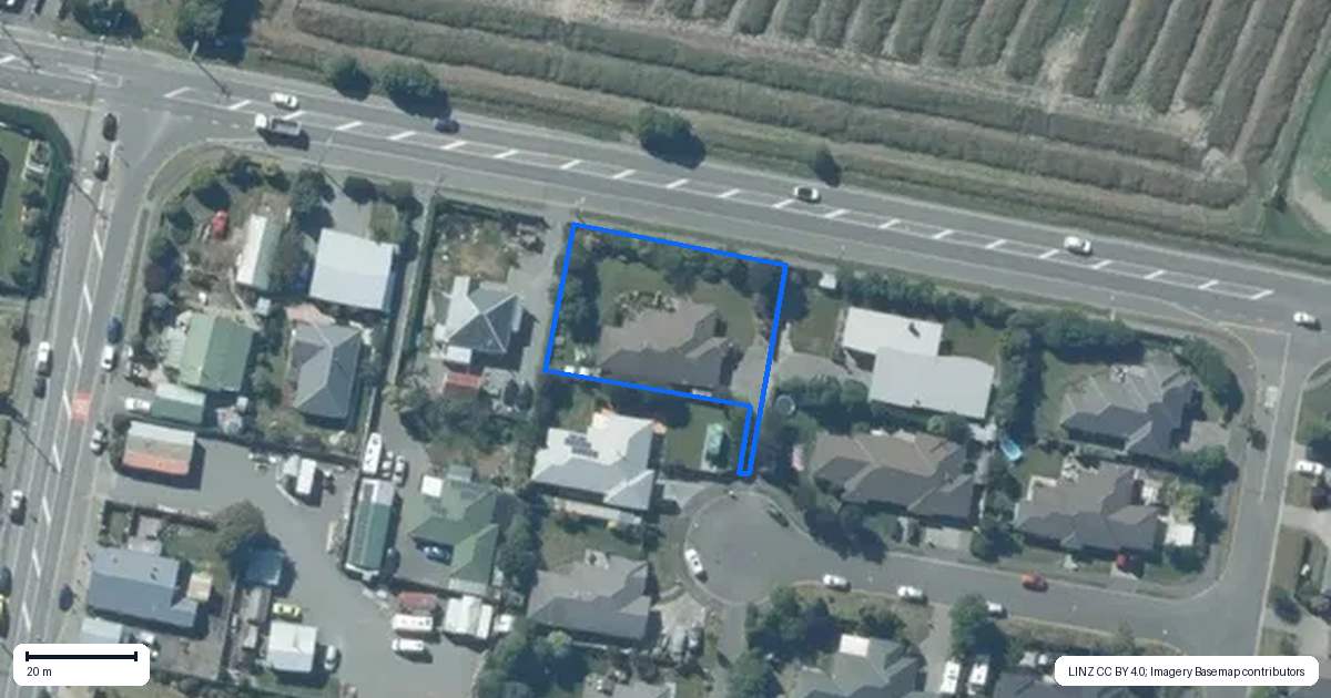 Property context map for 8 Ford Mews, Springston