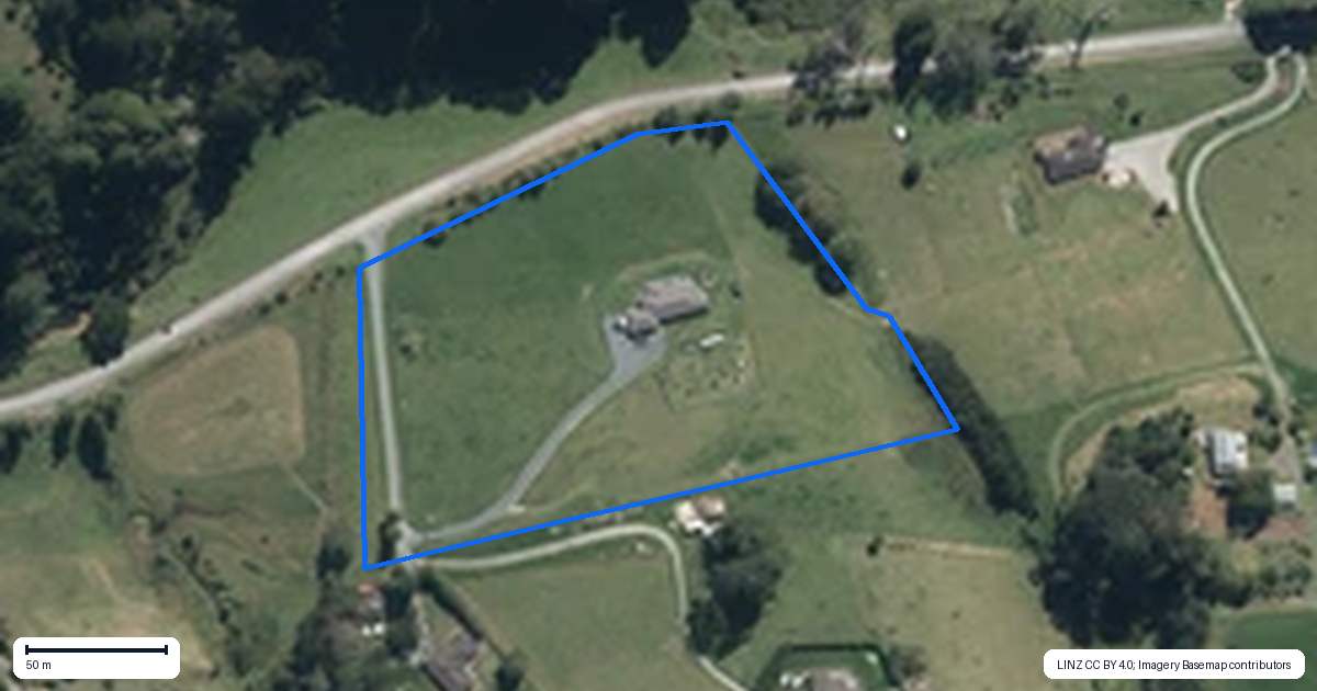 Property context map for 1115A Ahuroa Road, Makarau, Warkworth