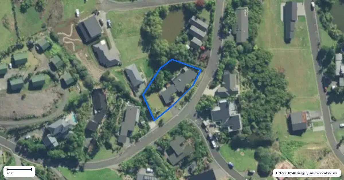 Property context map for 13 Alderton Drive, Kerikeri