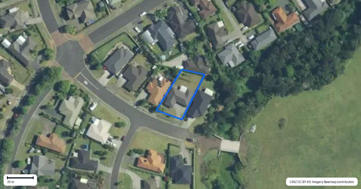Property context map for 8 The Anchorage East, Haruru