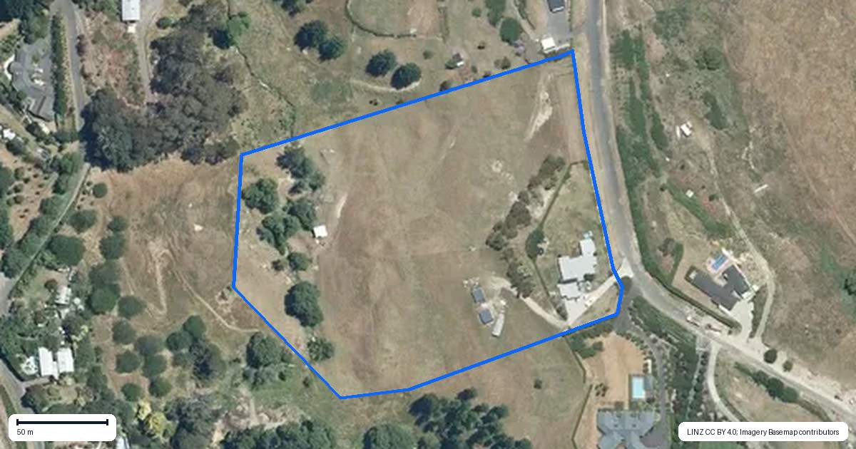 Property context map for 44 Aintree Road, Havelock North
