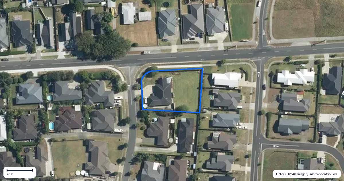 Property context map for 1 Orchard Lane, Huapai, Kumeu