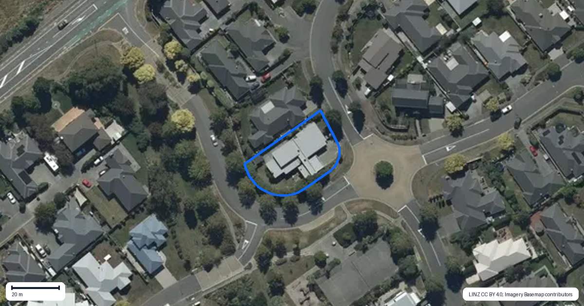 Property context map for 1 Longspur Avenue, Wigram, Christchurch