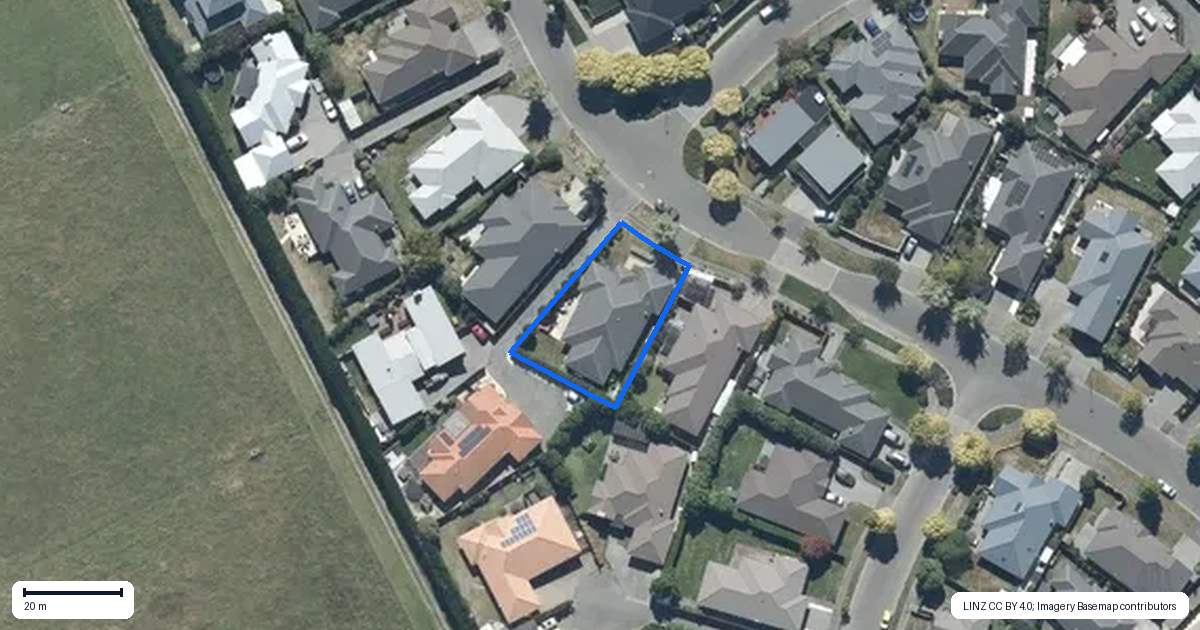 Property context map for 23 Globe Bay Drive, Templeton, Christchurch