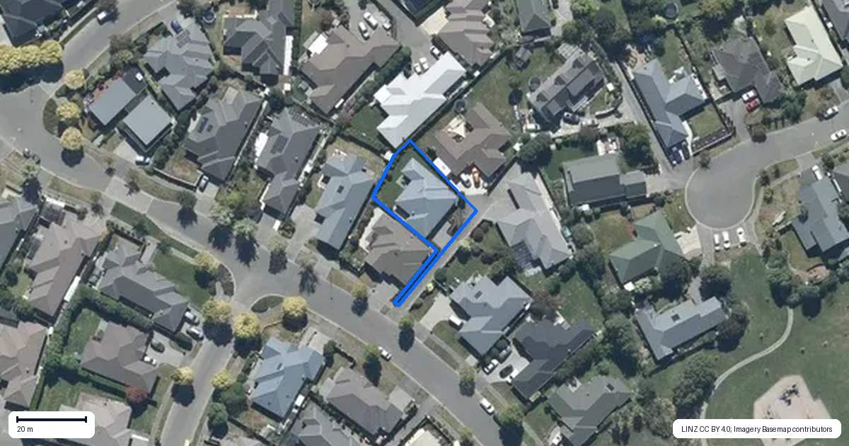 Property context map for 16 Globe Bay Drive, Templeton, Christchurch