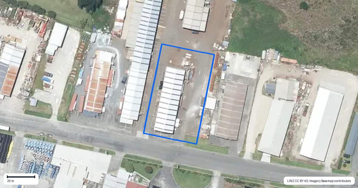 Property context map for 16 Hinau Street, Castlecliff, Whanganui
