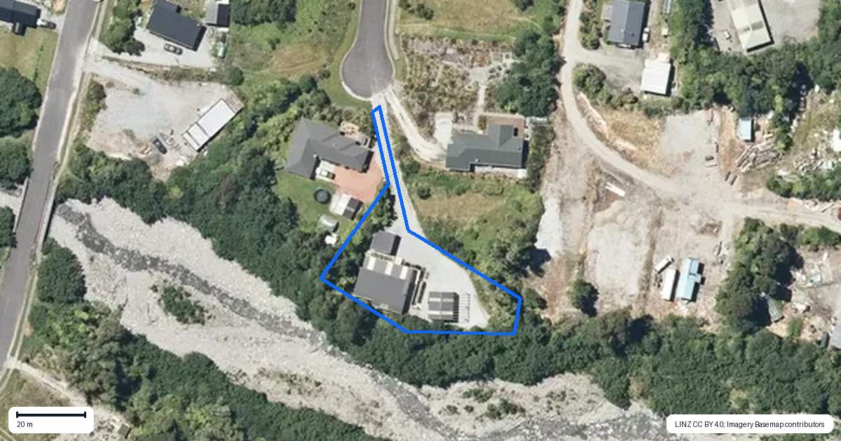 Property context map for 12 McFetrick Place, Franz Josef/Waiau