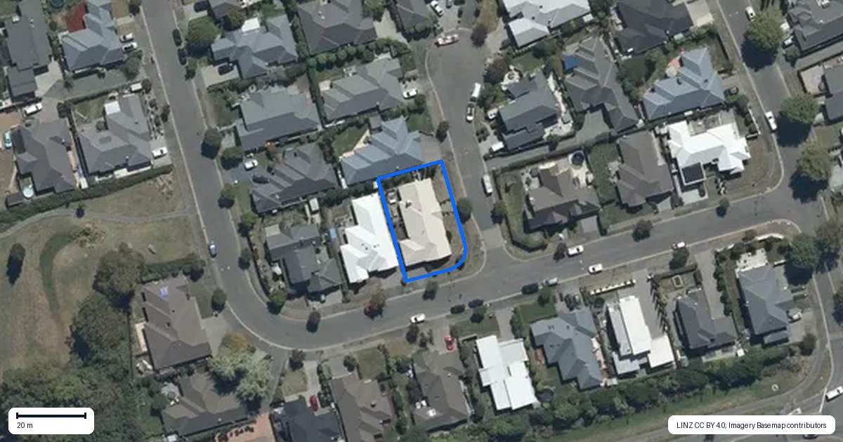 Property context map for 1 Iti Place, Parklands, Christchurch