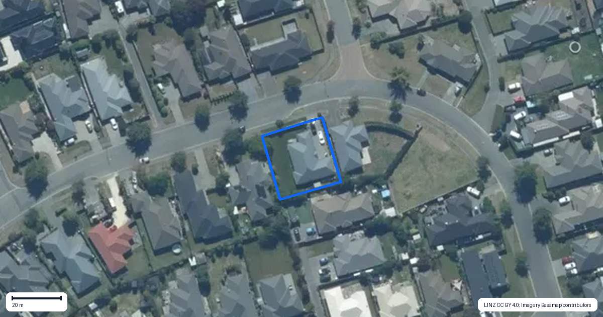 Property context map for 64 Overbury Crescent, Rolleston