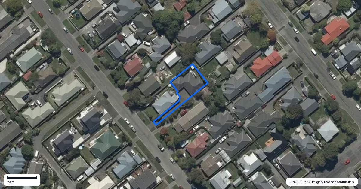Property context map for 20A Plunket Street, Spreydon, Christchurch