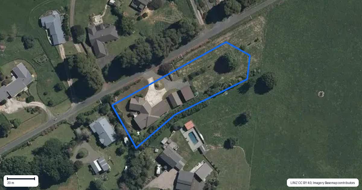 Property context map for 90 Penny Road, Pirongia