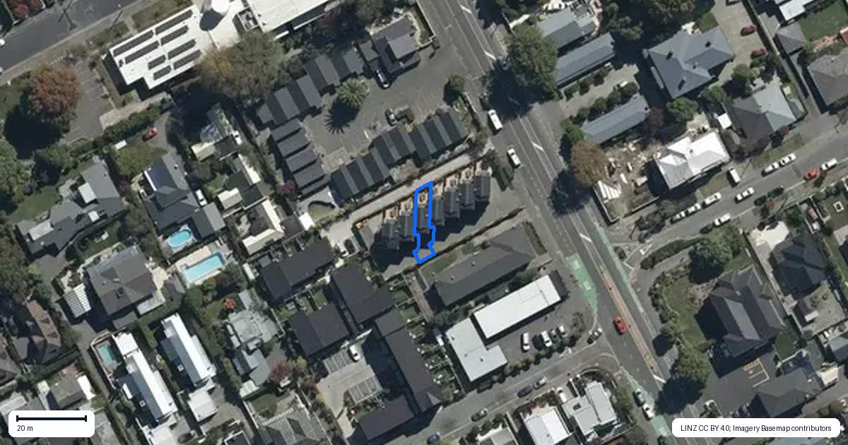 Property context map for 123D Papanui Road, Merivale, Christchurch
