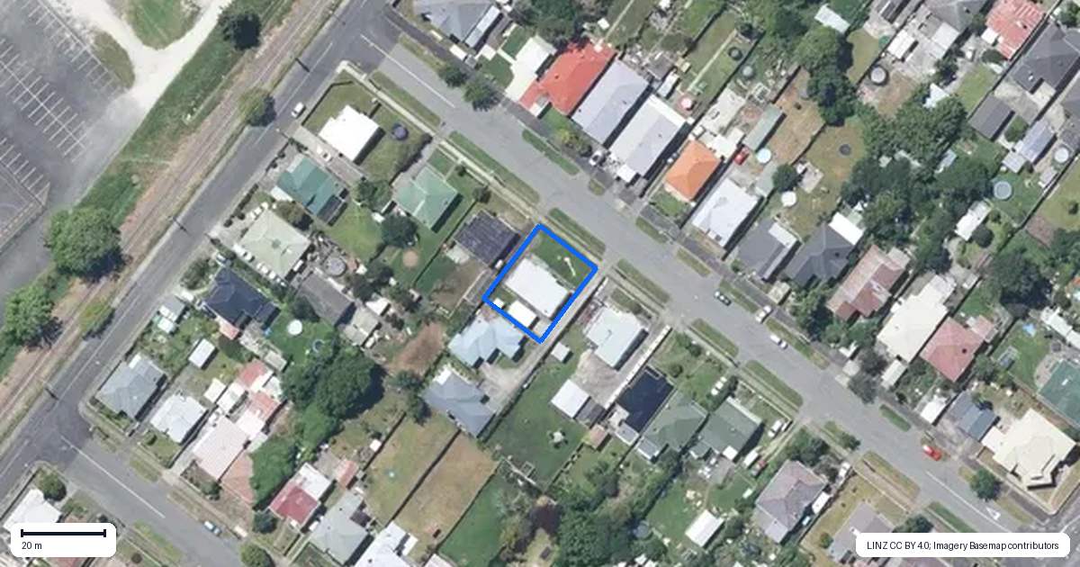 Property context map for 95 Niblett Street, Whanganui