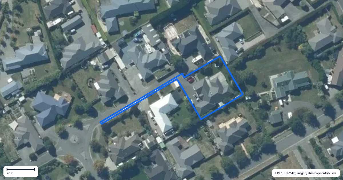 Property context map for 6B Heritage Close, Rolleston