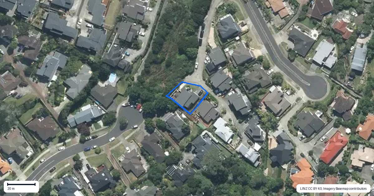 Property context map for 65 Bayside Drive, Browns Bay, Auckland