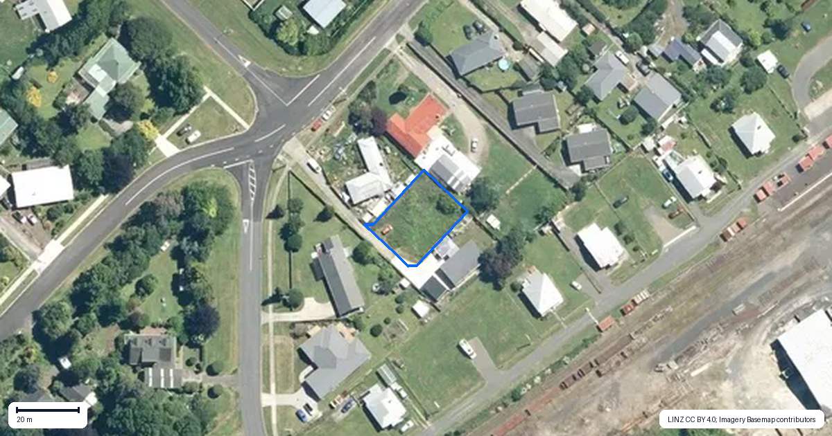 Property context map for 121 Consols Street, Waihi