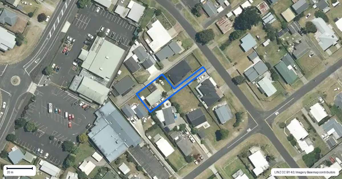 Property context map for 105B Leander Road, Whangamata