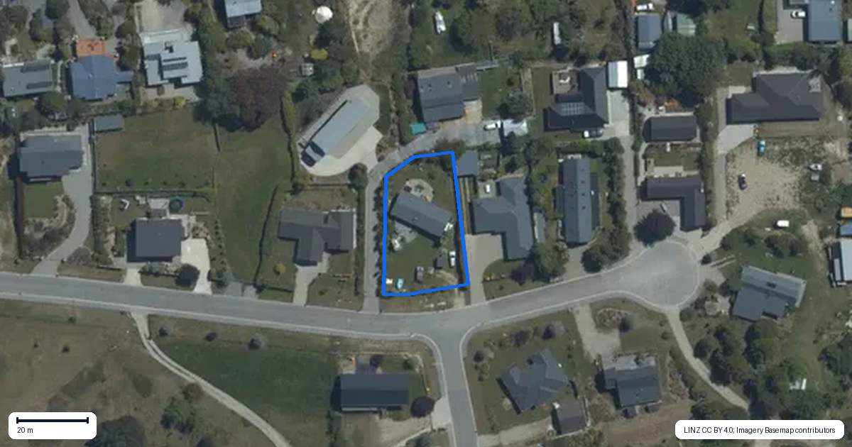 Property context map for 21 Moraine Place, Lake Hawea