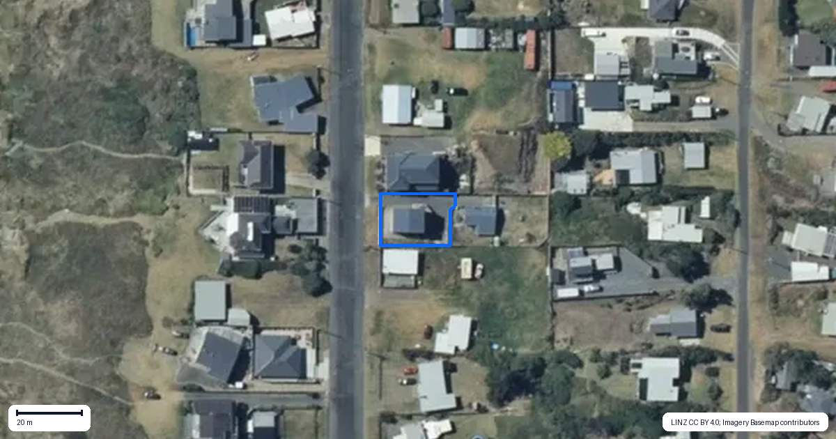 Property context map for 19 Marine Parade South, Foxton Beach, Foxton
