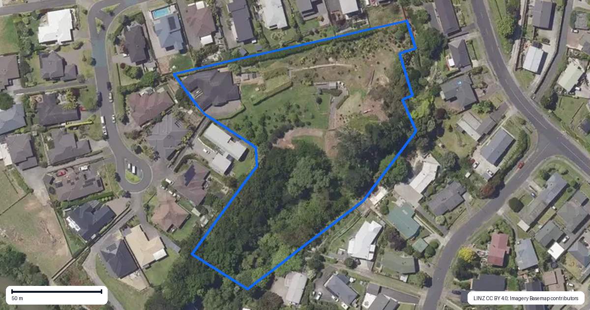 Property context map for 45 Sereno Vista, Bellevue, Tauranga