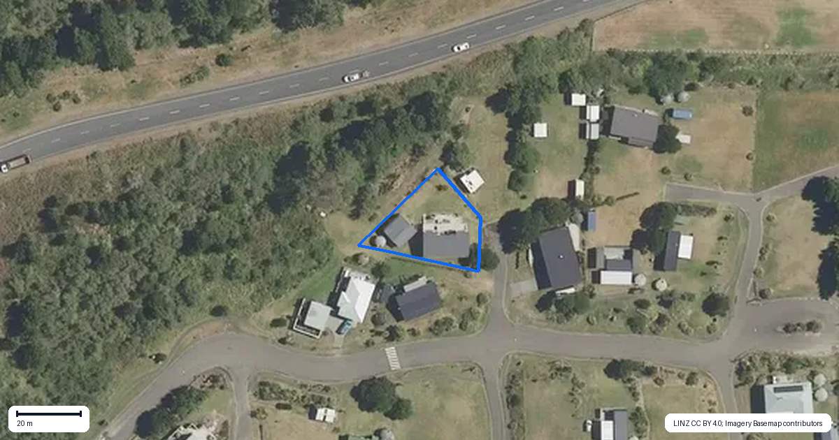 Property context map for 3 Kereru Place, Mahia