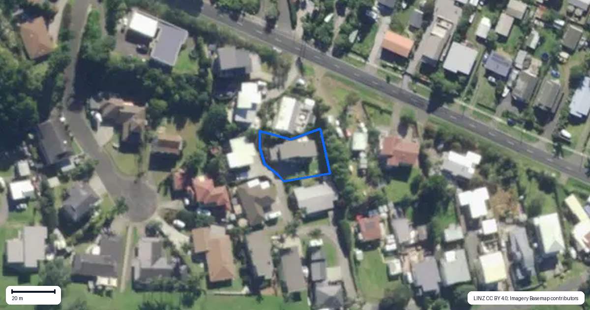Property context map for 20 Papaka Road, Ngunguru, Whangarei