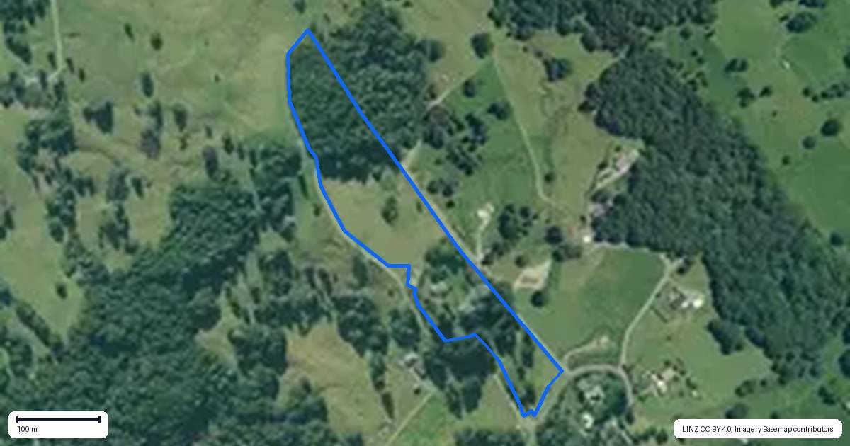 Property context map for 58 Old Valley Road, Okaihau