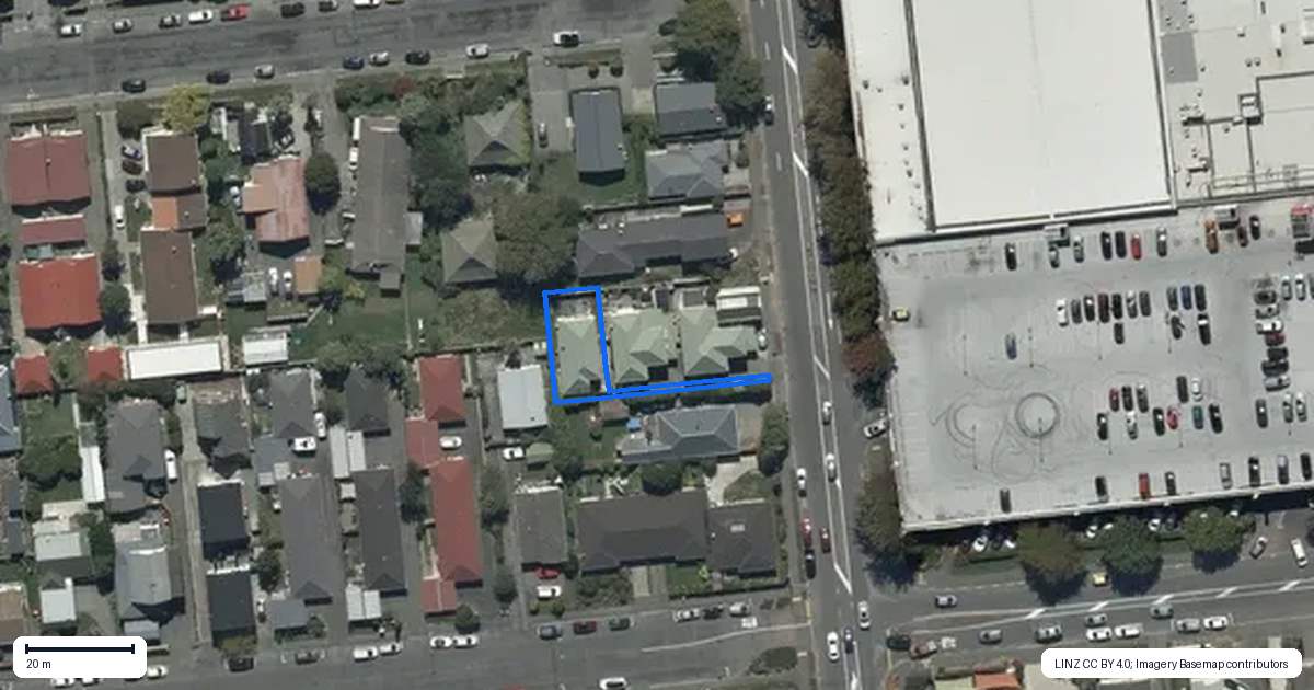 Property context map for 95B Matipo Street, Riccarton, Christchurch