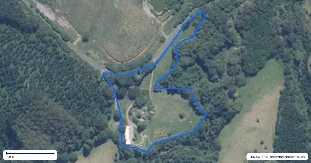 Property context map for 814A Allport Road, Paengaroa