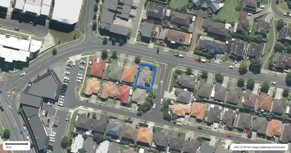 Property context map for 1 Broberg Lane, Flat Bush, Auckland