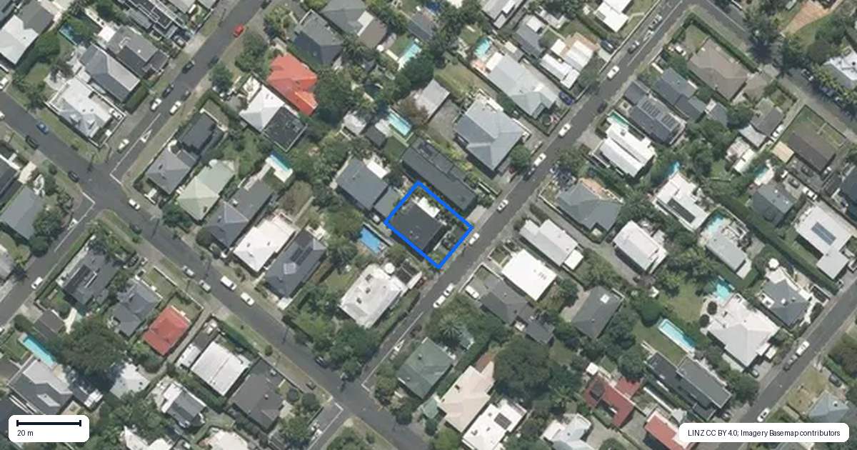 Property context map for 20A Webber Street, Westmere, Auckland