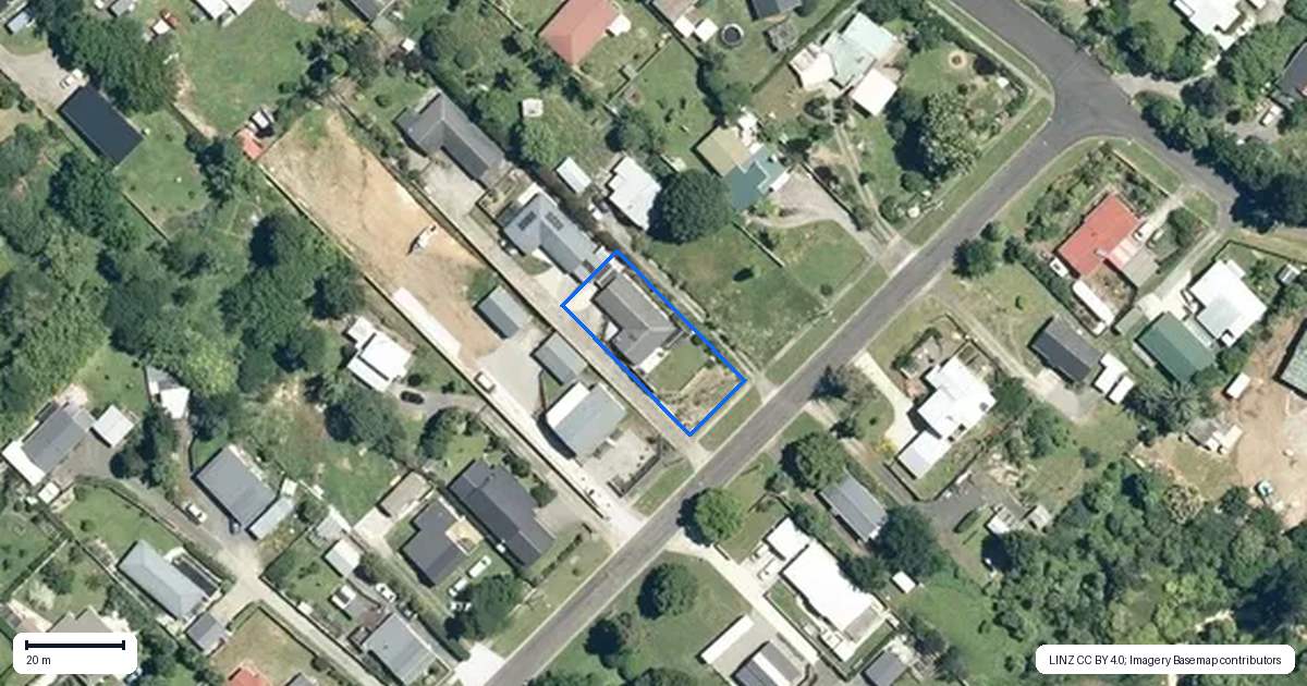 Property context map for 17 George Street, Waihi