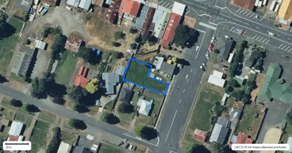Property context map for 20A Ward Street, Raetihi