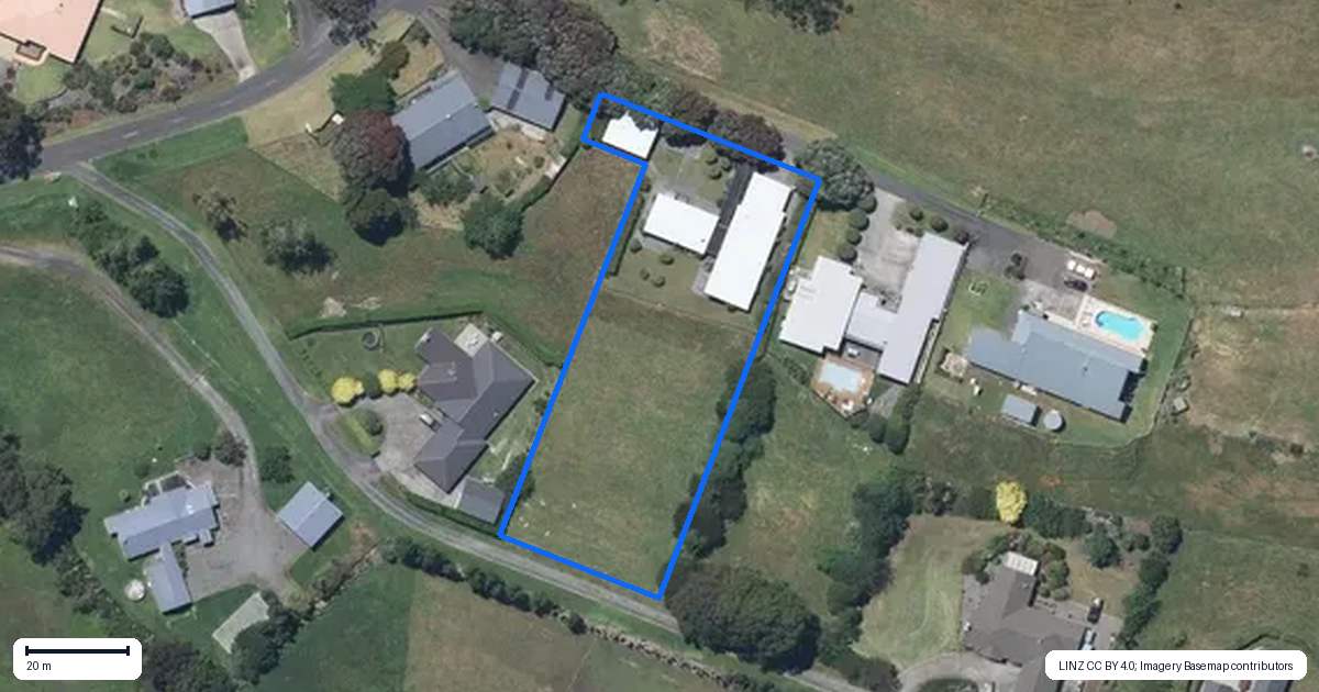 Property context map for 20 Pickwick Road, Otamatea, Whanganui