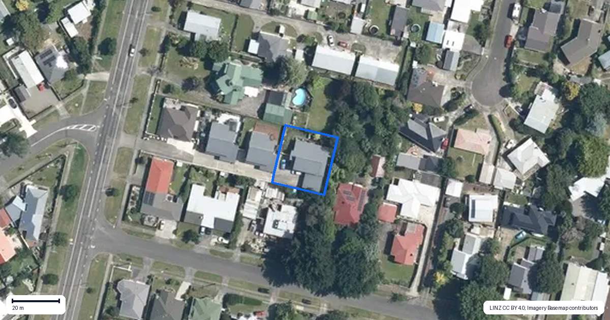 Property context map for 75C East Street, Feilding