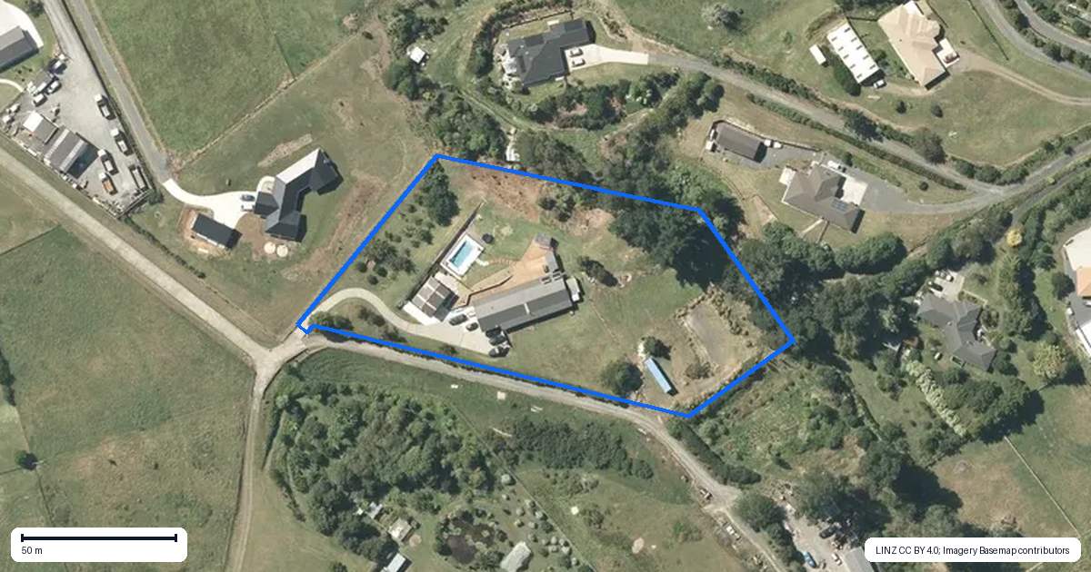 Property context map for 22D Travers Road, Te Kauwhata