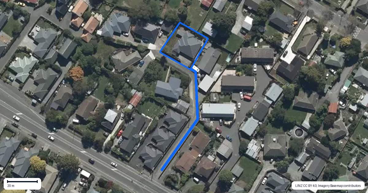 Property context map for 176E Harewood Road, Papanui, Christchurch