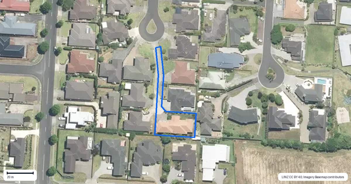 Property context map for 17 Ludlow Place, Pukekohe