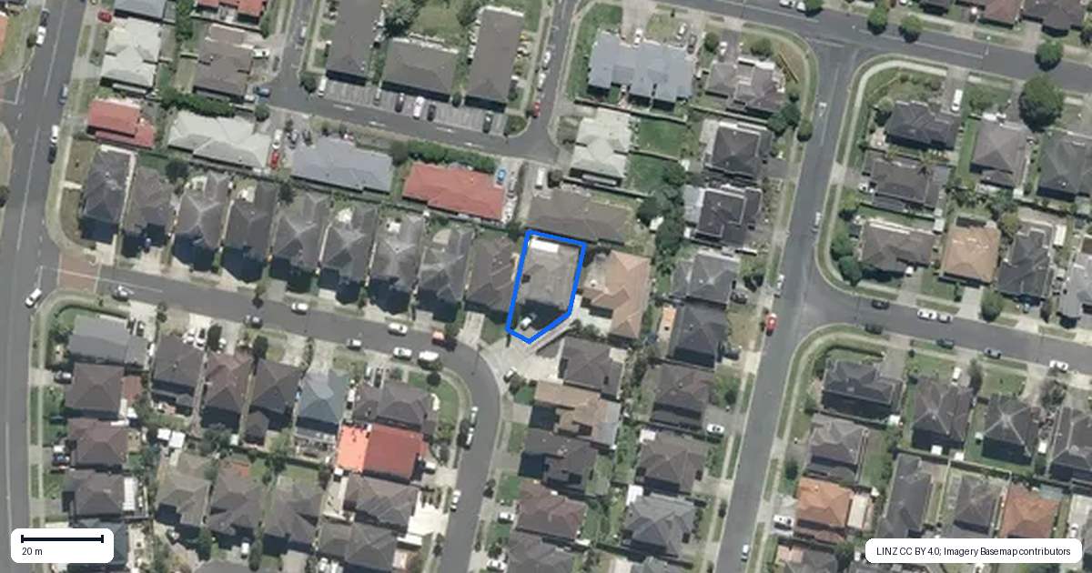 Property context map for 20 Heidi Crescent, Flat Bush, Auckland