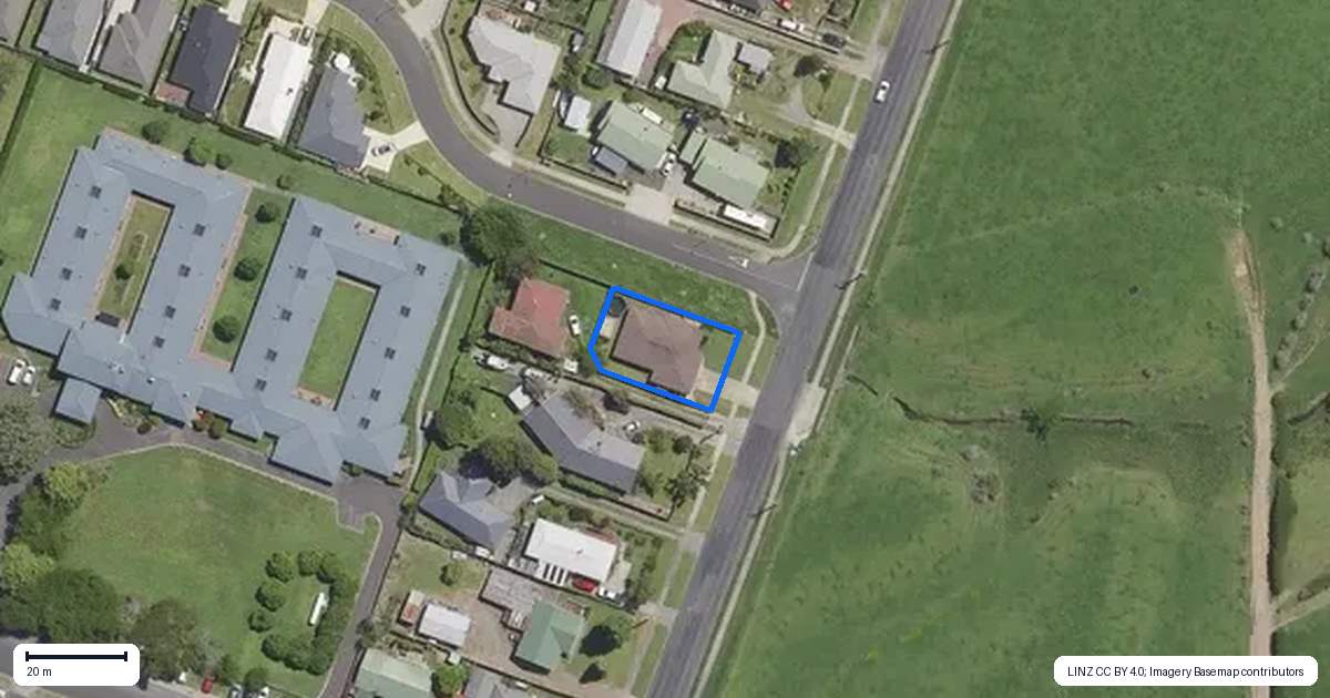 Property context map for 74A Park Road, Katikati