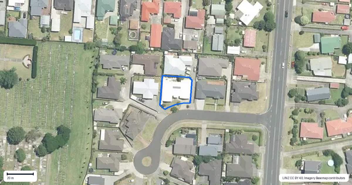 Property context map for 9 Parsot Place, Pukekohe